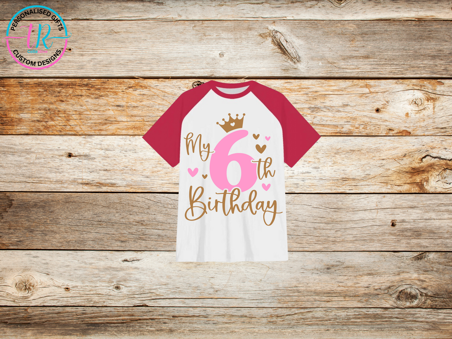 girls-t-shirt-graphic-tees-shirts-my-6th-birthday-crown-red-sleeve-TR-collective-front