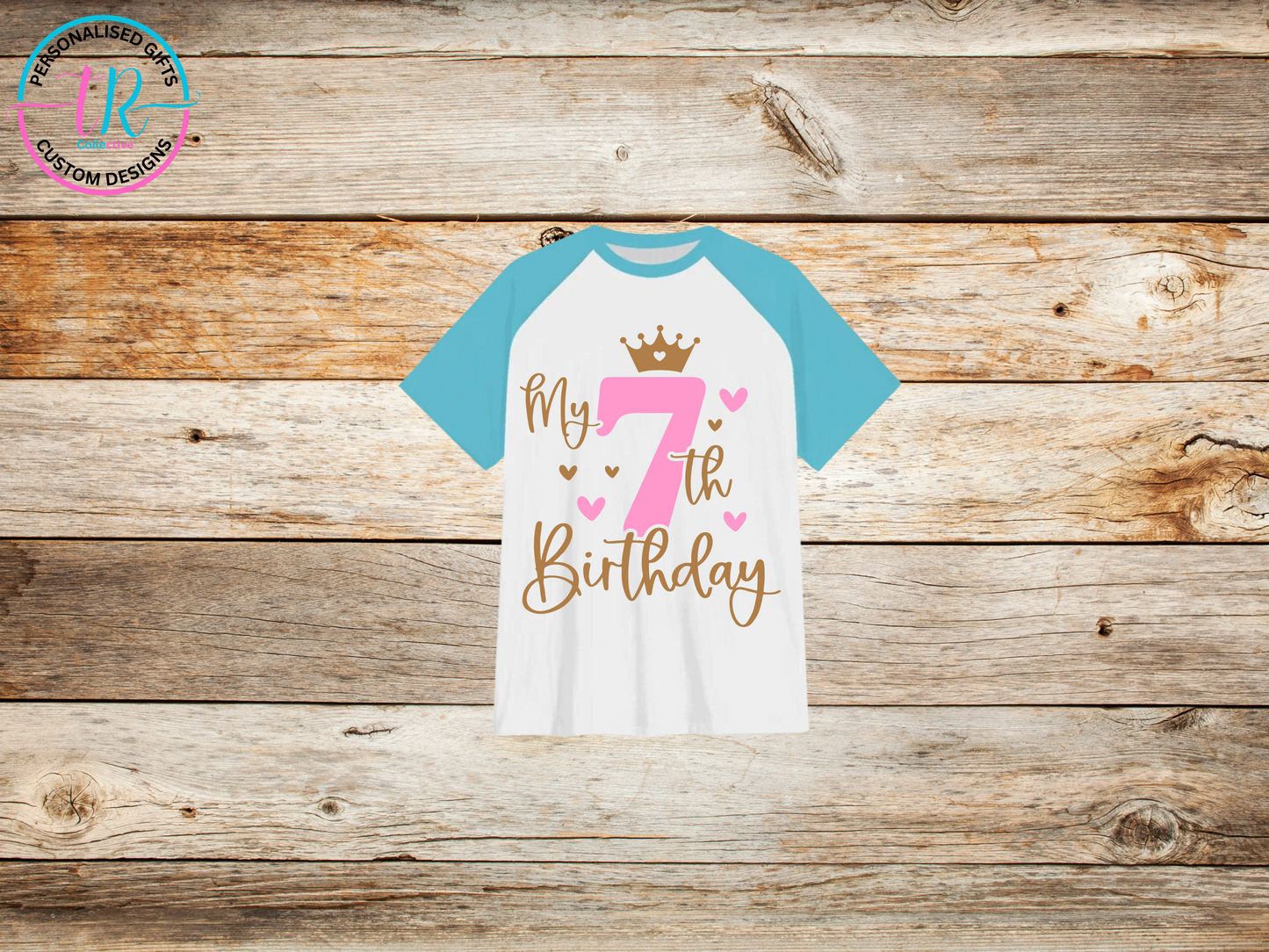 girls-t-shirt-graphic-tees-shirts-my-7th-birthday-crown-light-blue-sleeve-TR-collective-front