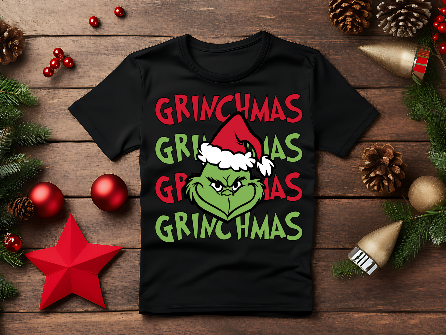 grinch-shirt-adult-christmas-shirt-family-christmas-shirt-christmas-shirts-mens-grinchmas-grinchmas-black-TR-Collective-front