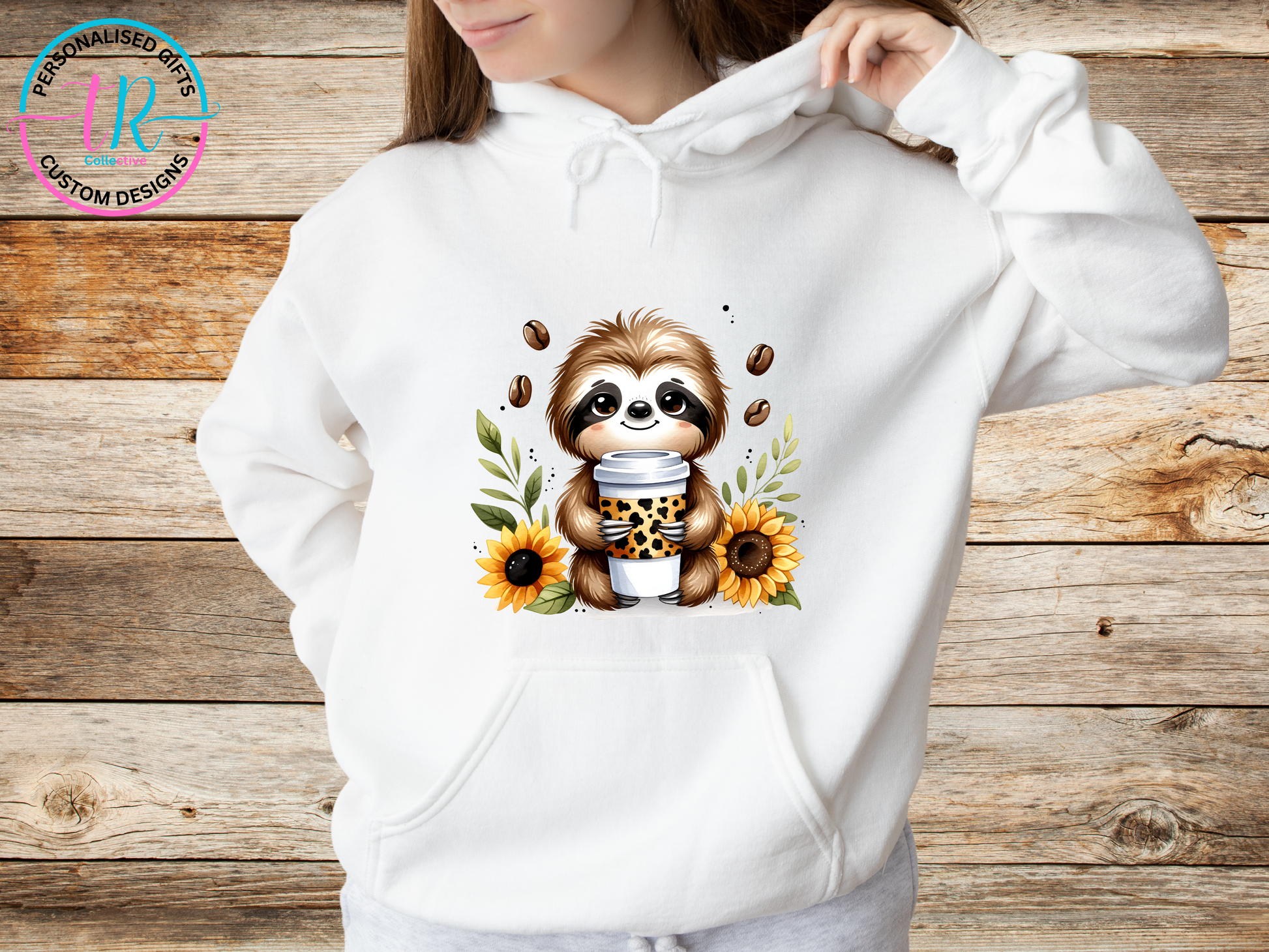 hoodies-womens-hoodie-jumper-easily-sloth-coffee-white-TR-collective-front