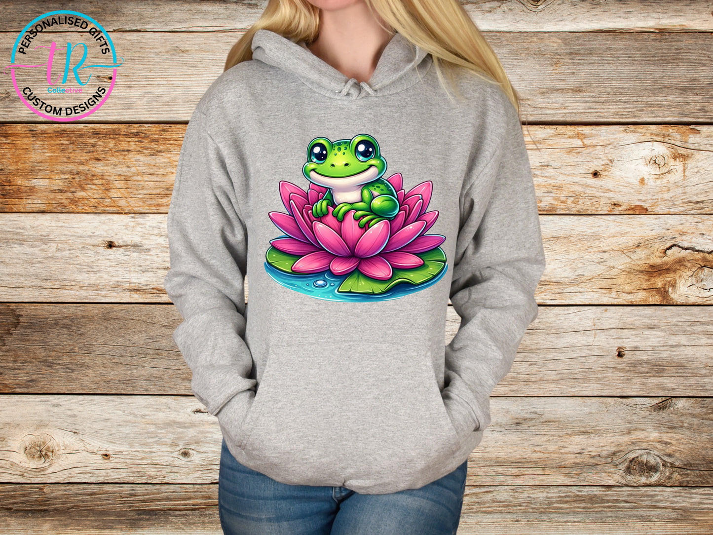 hoodies-womens-hoodie-jumper-lily-frog-gray-TR-collective-front