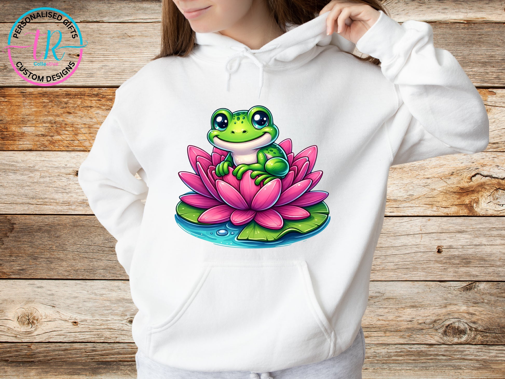 hoodies-womens-hoodie-jumper-lily-frog-white-TR-collective-front