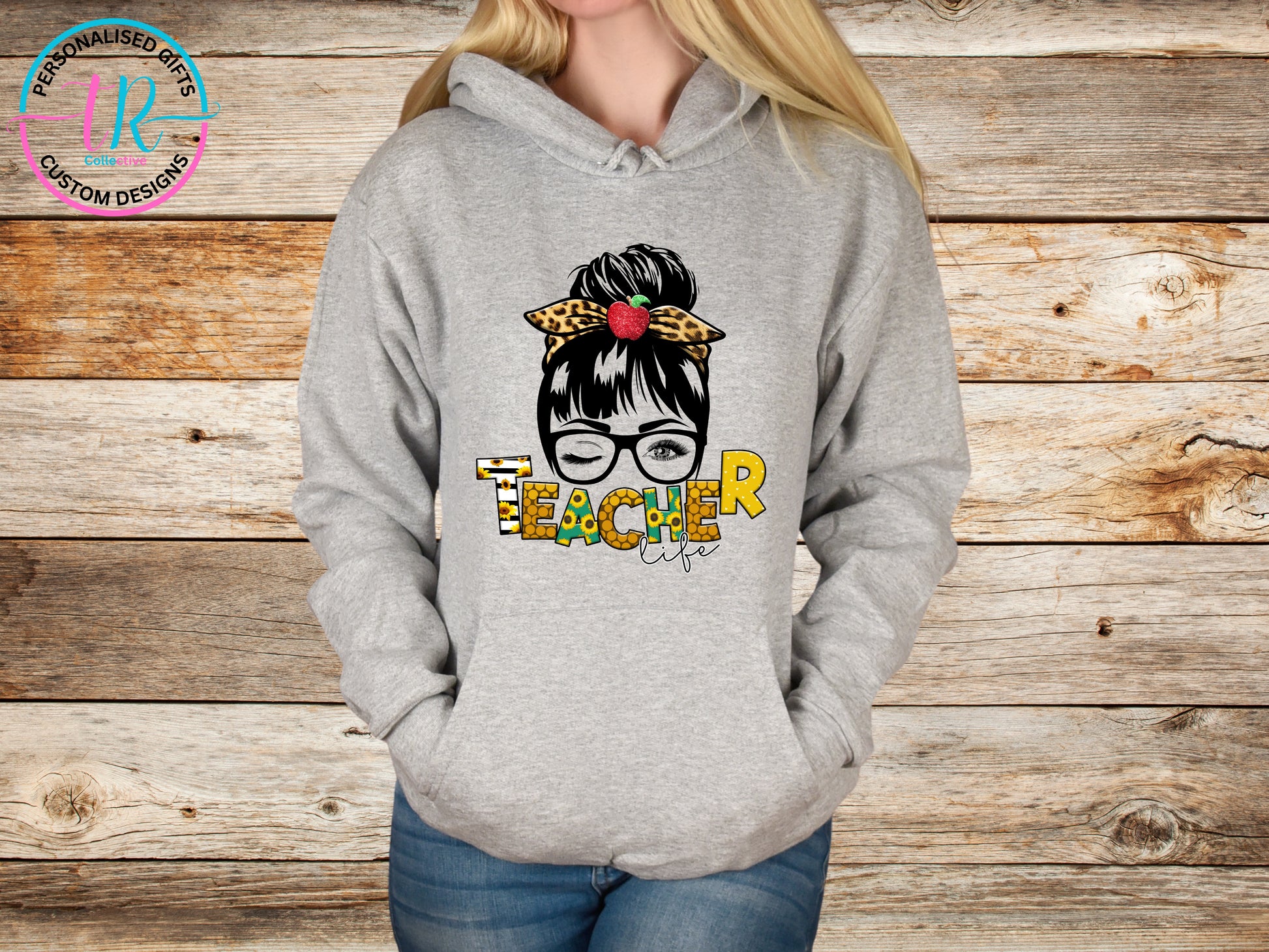 hoodies-womens-hoodie-jumper-teacher-life-gray-TR-collective-front