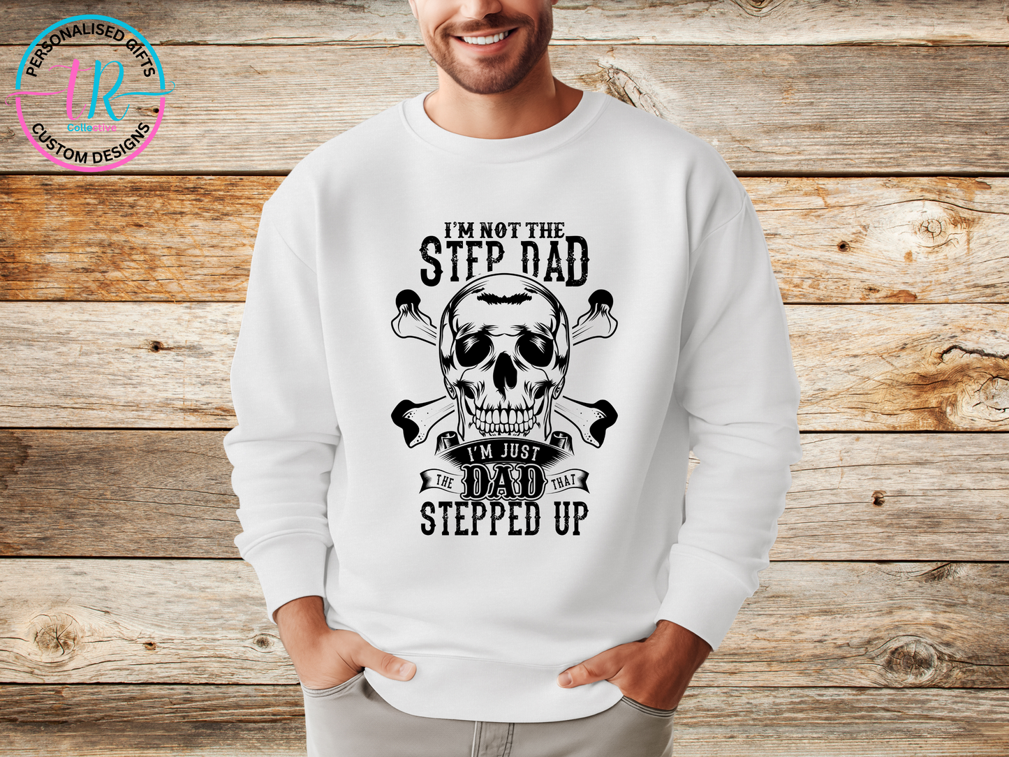 jumper-sweat-shirt-mens-jumper-stepped-up-white-TR-collective-front