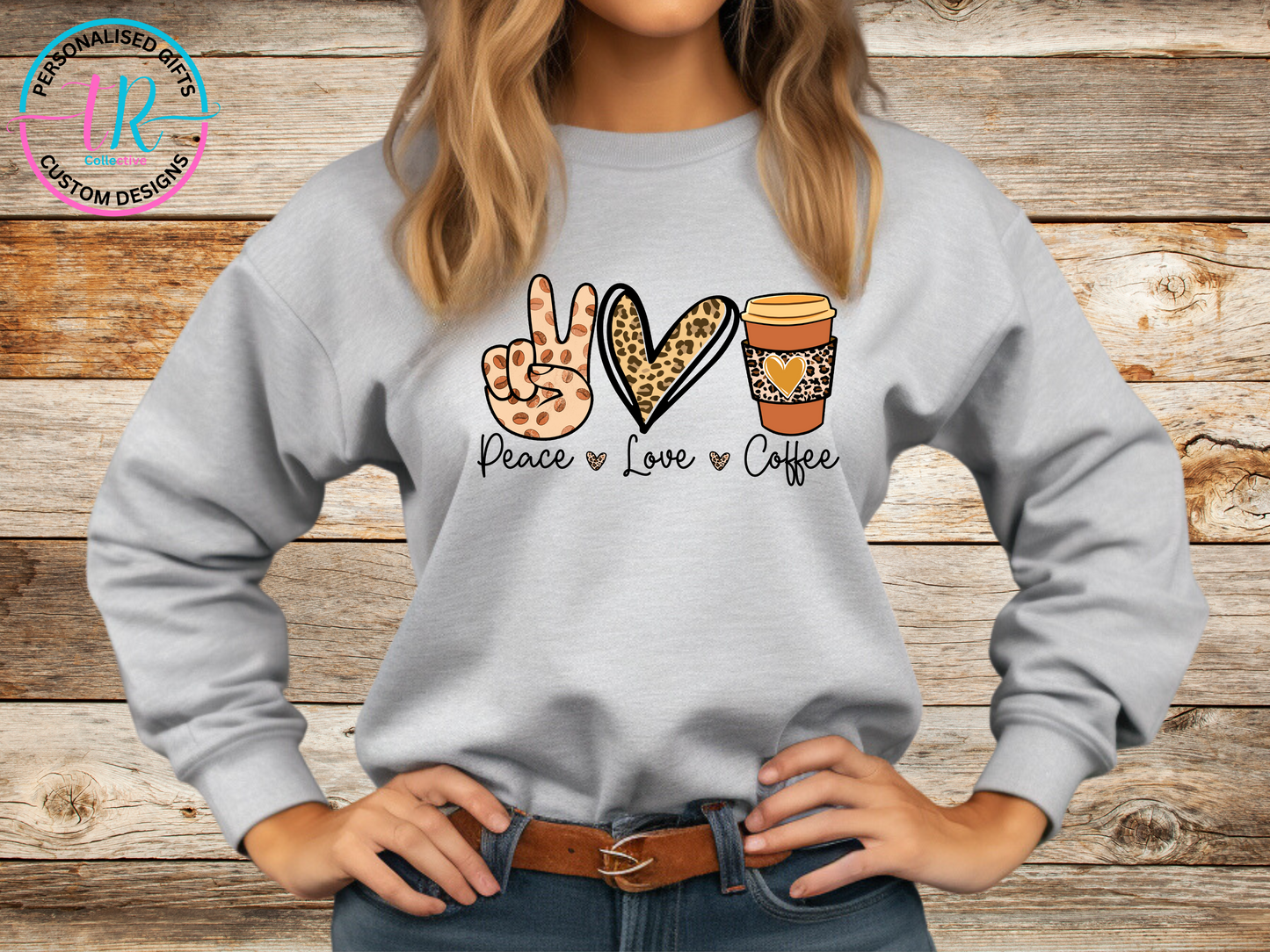 jumper-sweat-shirt-womens-jumper-peace-love-coffee-gray-TR-collective-front