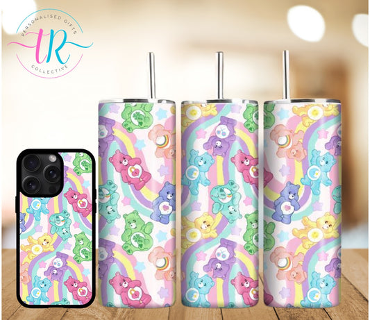 matching-set-20oz-tumbler-iphone-phone-cases-Care-bears-TR-collective-front