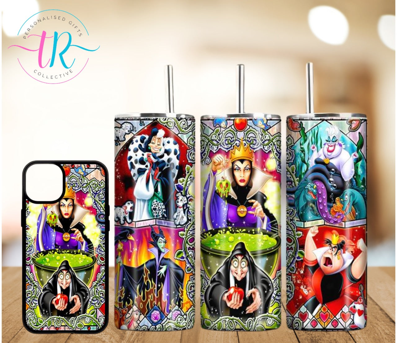 matching-set-20oz-tumbler-iphone-phone-cases-disney-queens-TR-collective-front