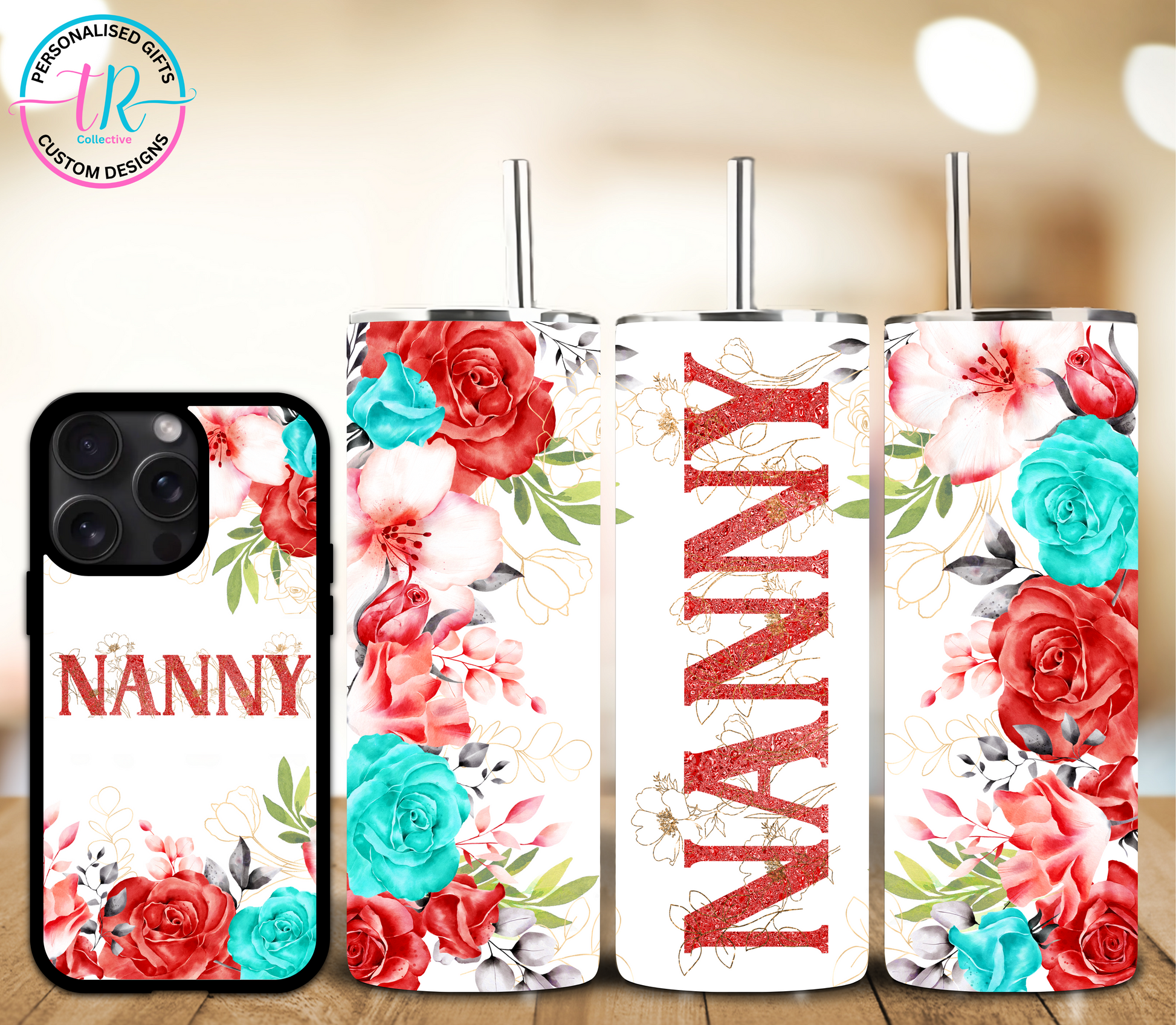 matching-set-20oz-tumbler-iphone-phone-cases-nanny-flowers-TR-collective-front