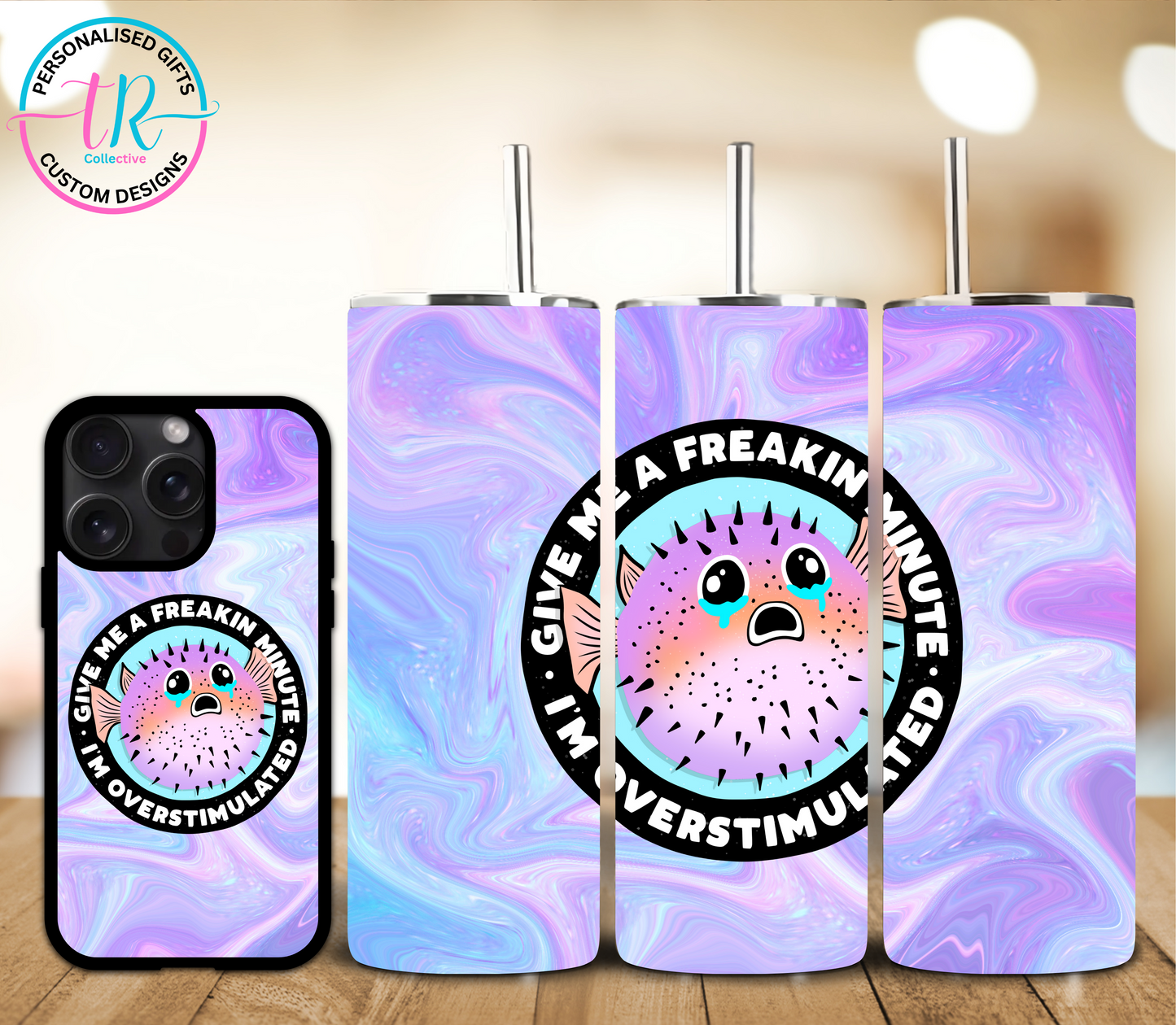 matching-set-20oz-tumbler-iphone-phone-cases-overstimulated-TR-collective-front