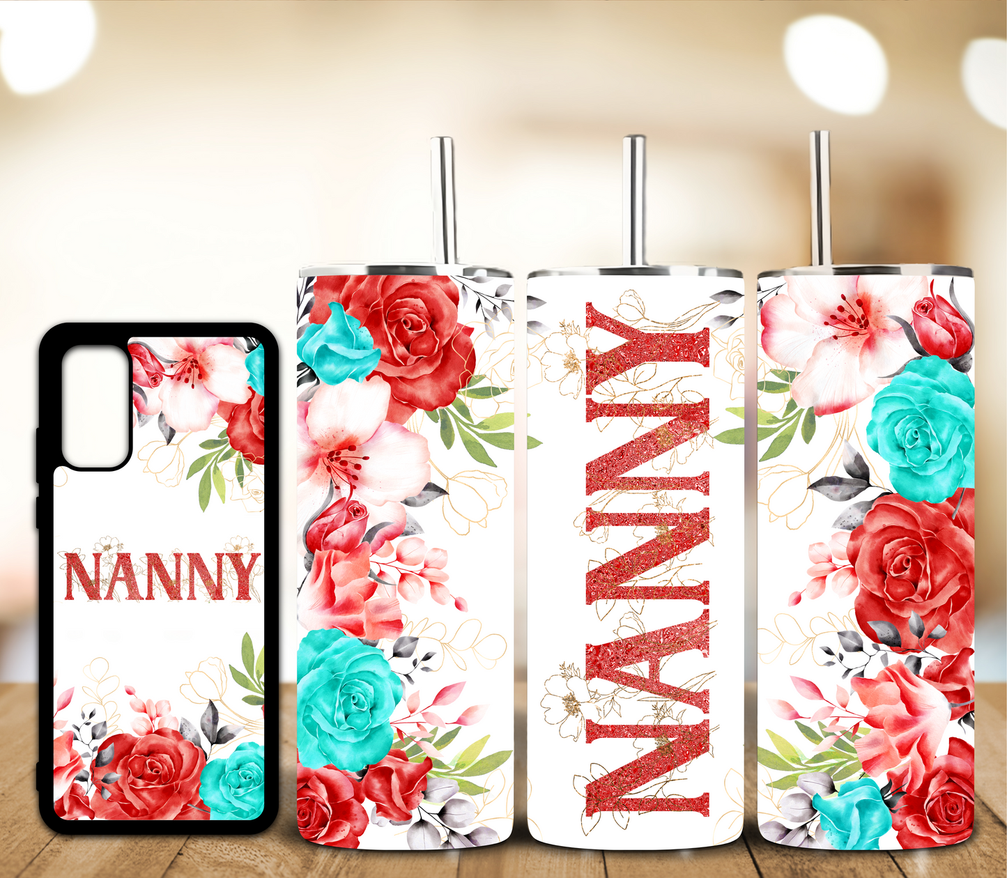 matching-set-20oz-tumbler-samsung-phone-cases-nanny-flowers-TR-collective-front