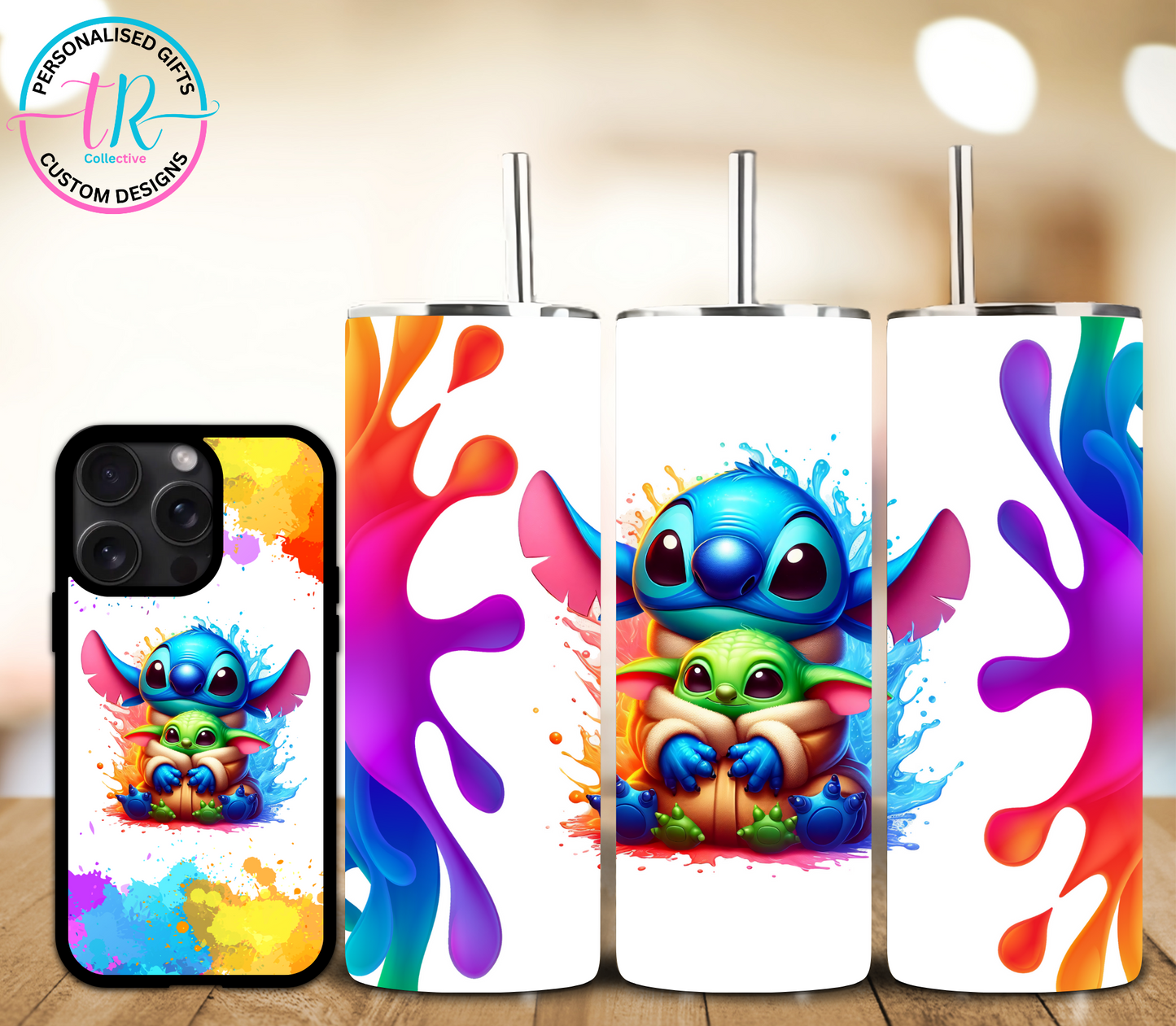 matching-set-20oz-tumbler-samsung-phone-cases-stitch-and-yoda-iphone-TR-collective-front