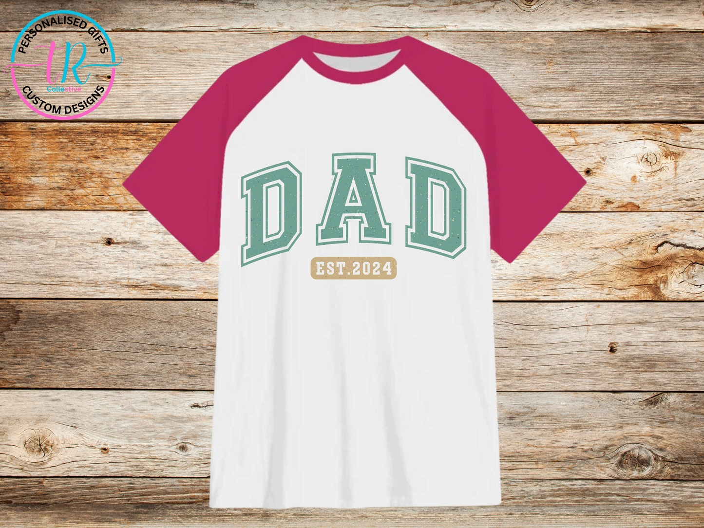 mens-t-shirt-graphic-tees-shirts-dad-est-2024-pink-sleeve-TR-collective-front