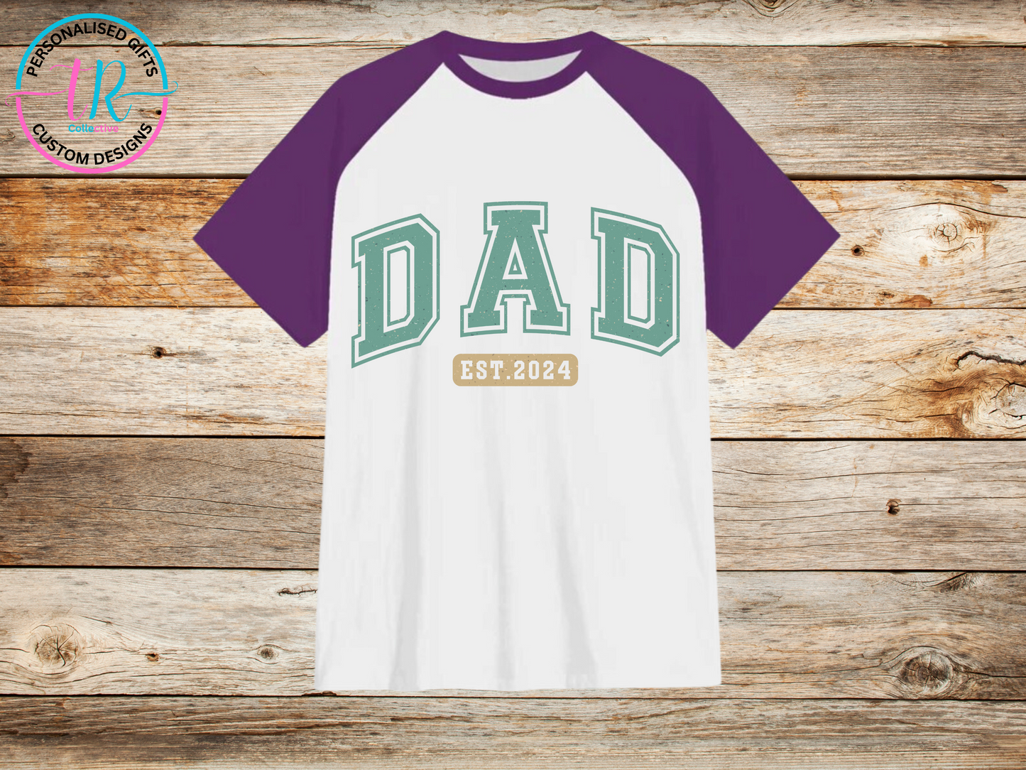 mens-t-shirt-graphic-tees-shirts-dad-est-2024-purple-sleeve-TR-collective-front