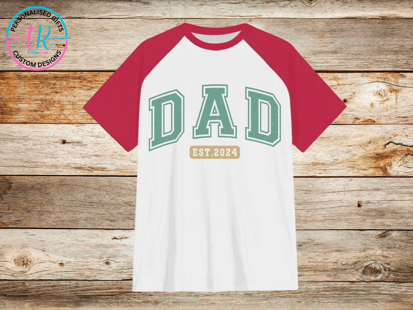 mens-t-shirt-graphic-tees-shirts-dad-est-2024-red-sleeve-TR-collective-front