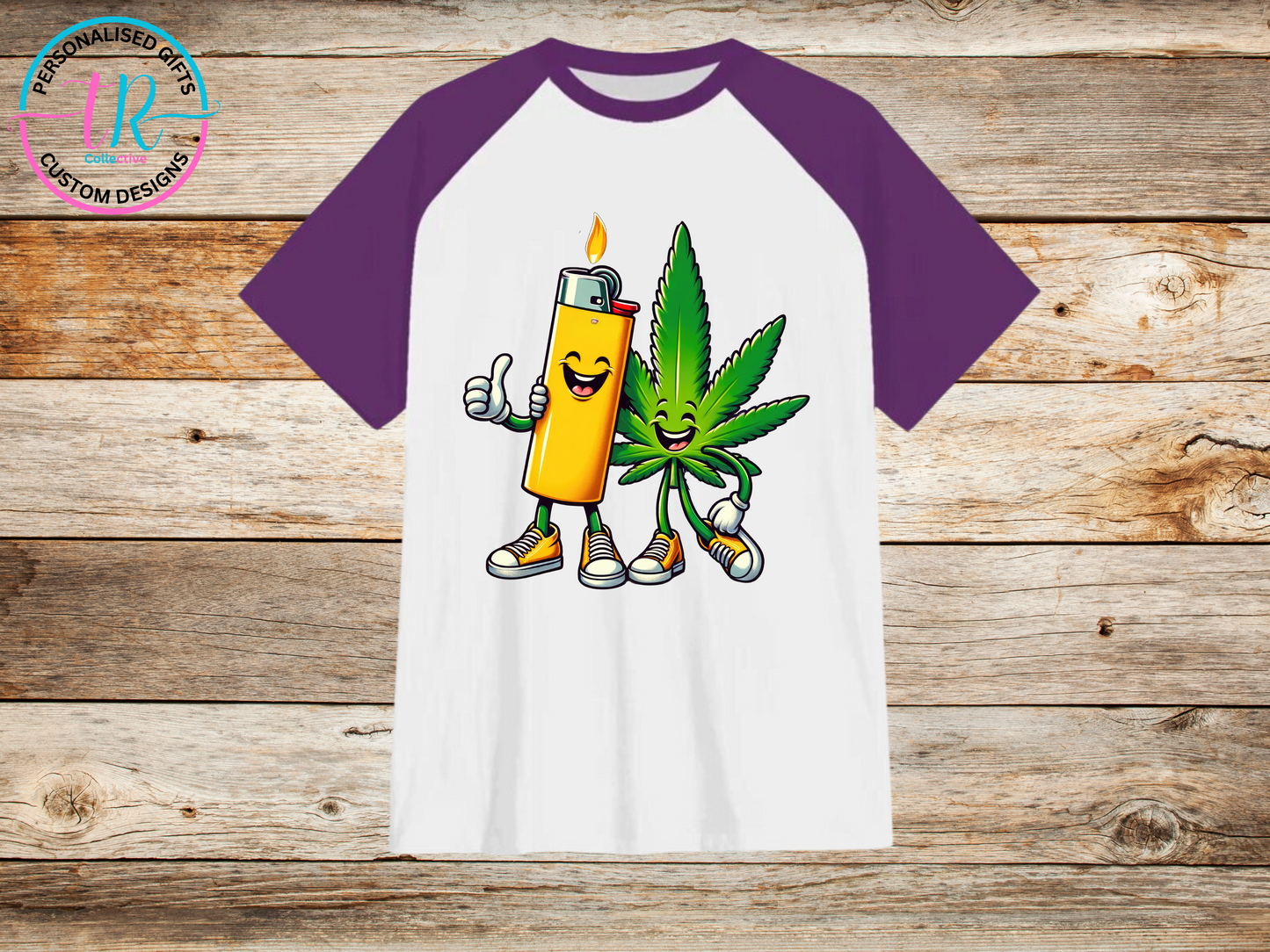 mens-t-shirt-graphic-tees-shirts-lighter-and-leaf-pruple-sleeve-TR-collective-front