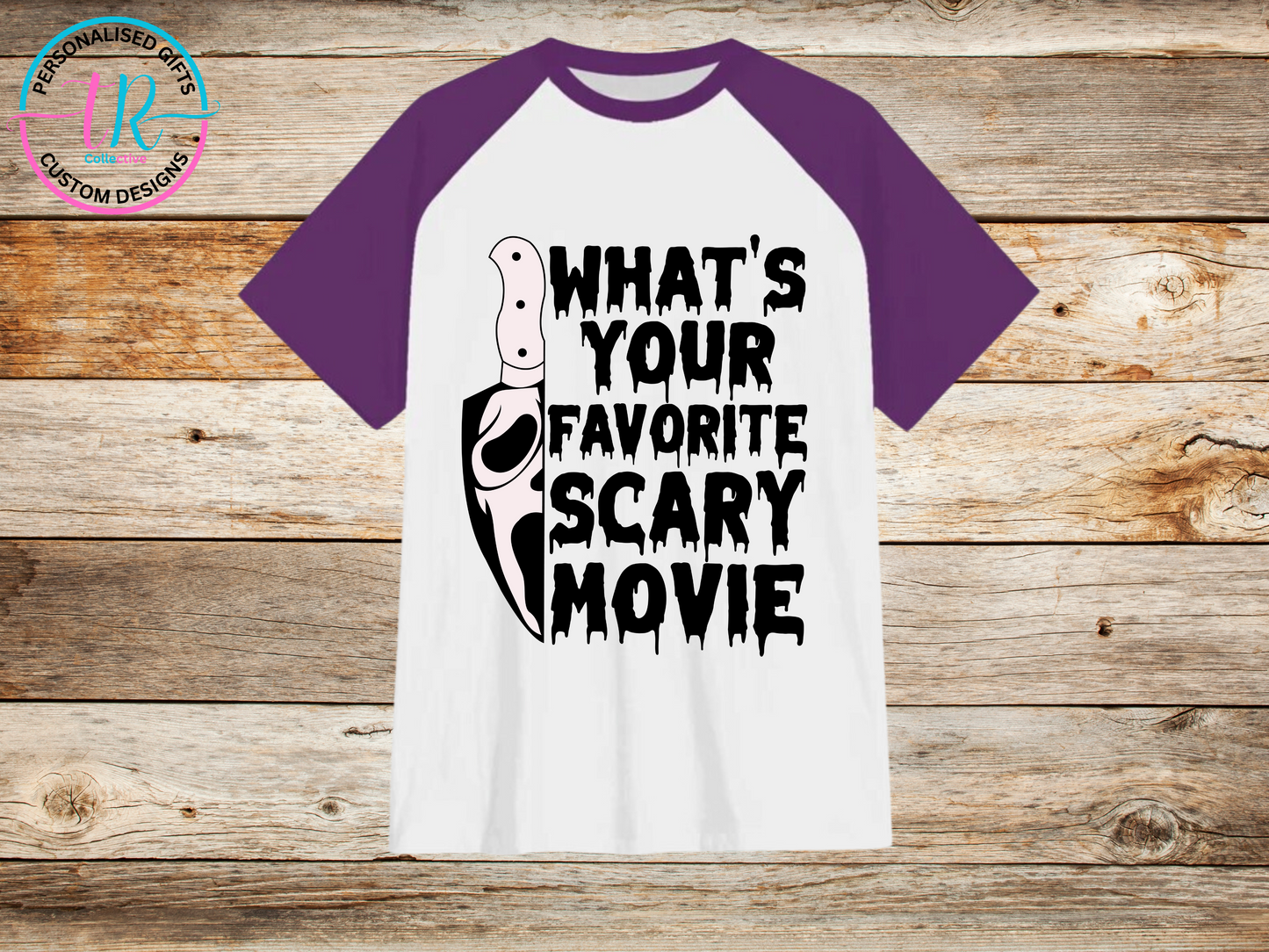 mens-t-shirt-graphic-tees-shirts-scary-movie-purple-sleeve-TR-collective-front