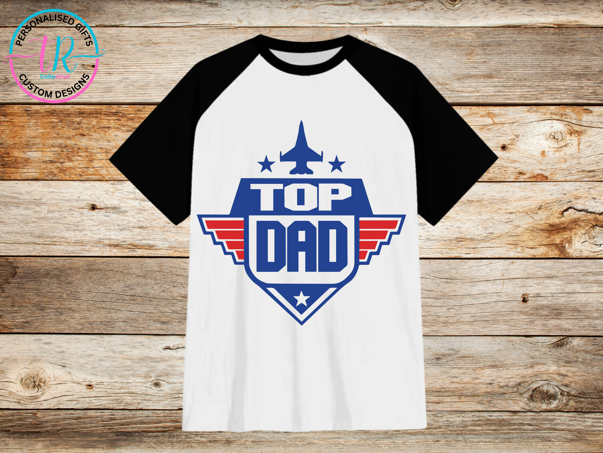 mens-t-shirt-graphic-tees-shirts-top-dad-black-sleeve-TR-collective-front