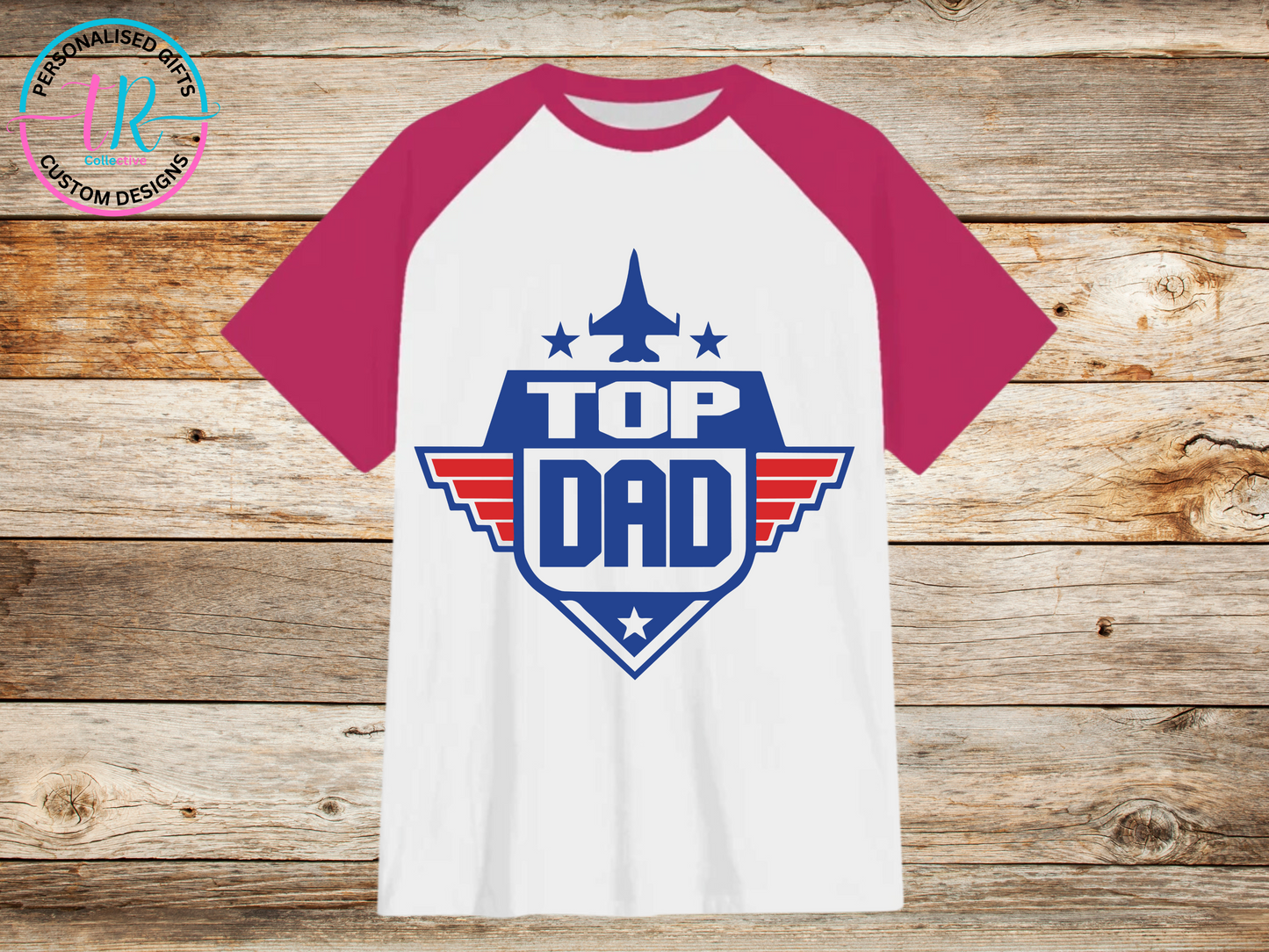 mens-t-shirt-graphic-tees-shirts-top-dad-pink-sleeve-TR-collective-front