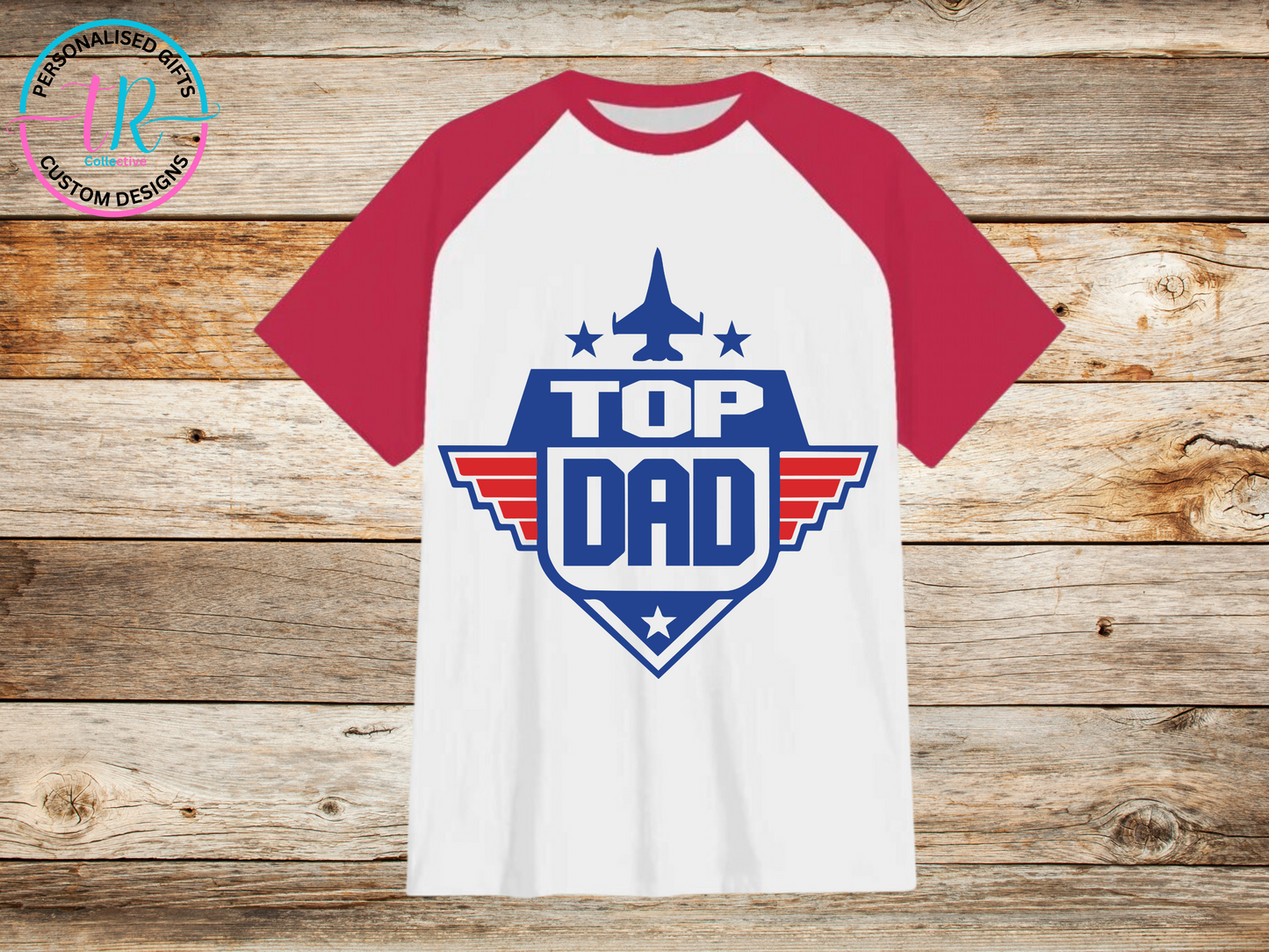 mens-t-shirt-graphic-tees-shirts-top-dad-red-sleeve-TR-collective-front