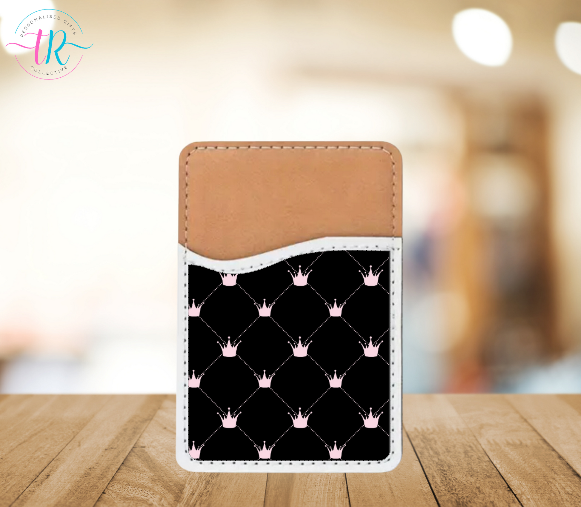 phone-card-holder-credit-card-holder-for-phone-card-case-pink-crowns-TR-collective-front