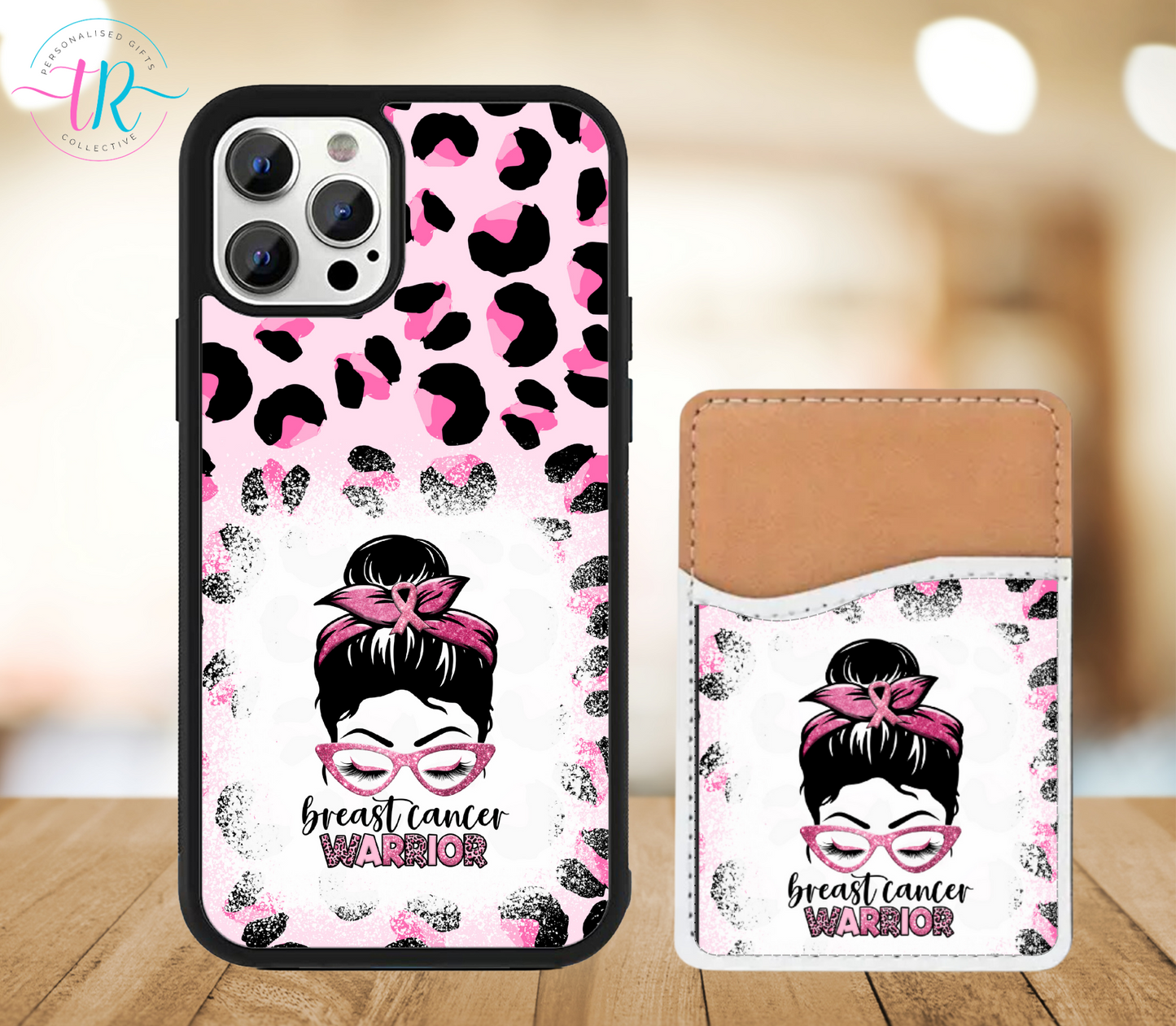 phone-case-with-card-holder-phone-card-holder-iphone-case-with-card-holder-breast-cancer-warrior-TR-Collective-front