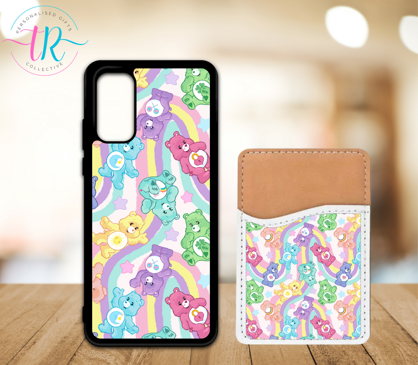 phone-case-with-card-holder-phone-card-holder-samsung-case-with-card-holder-care-bears-TR-Collective-front