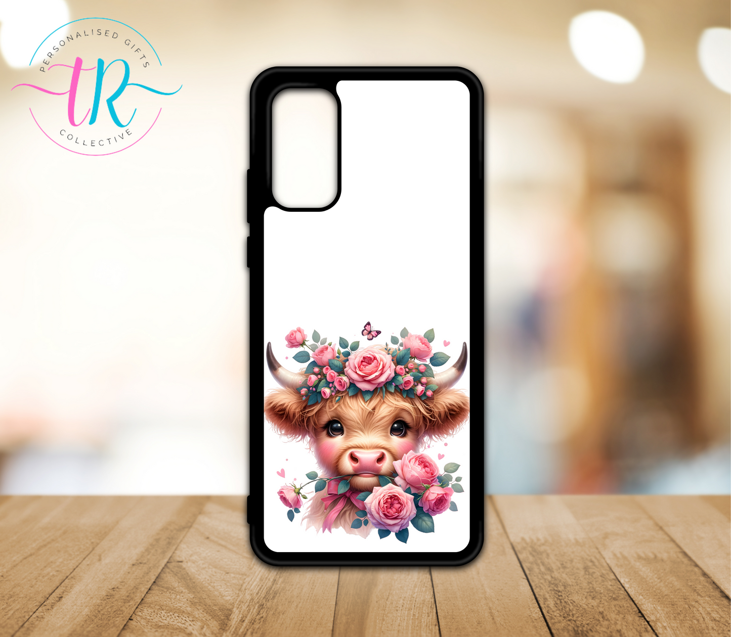 phone-cases-iphone-case-samsung-case-Highland-Cow-Pink-Roses-samsung-TR-collective-front
