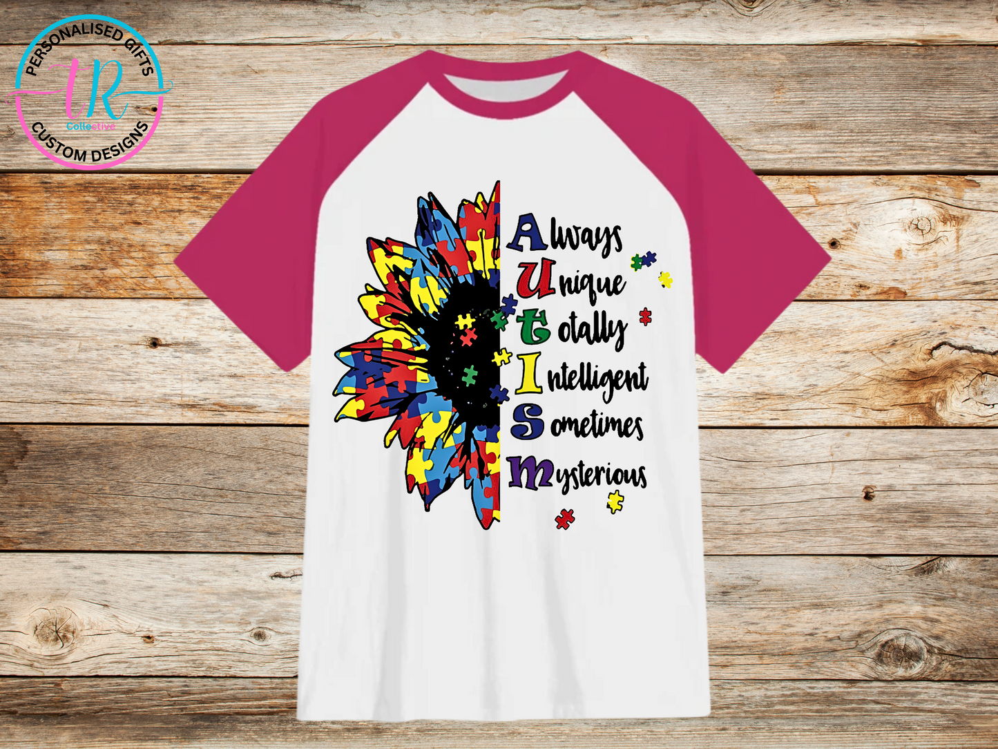 t-shirt-graphic-tees-shirts-autism-pink-sleeve-TR-collective-front