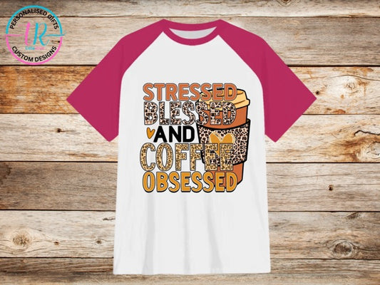 t-shirt-graphic-tees-shirts-coffee-obsessed-pink-sleeve-TR-collective-frontMedium