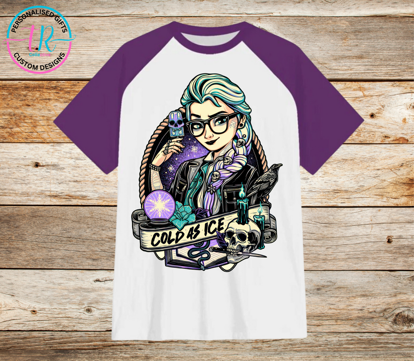 t-shirt-graphic-tees-shirts-cold-as-ice-purple-sleeve-TR-collective-front