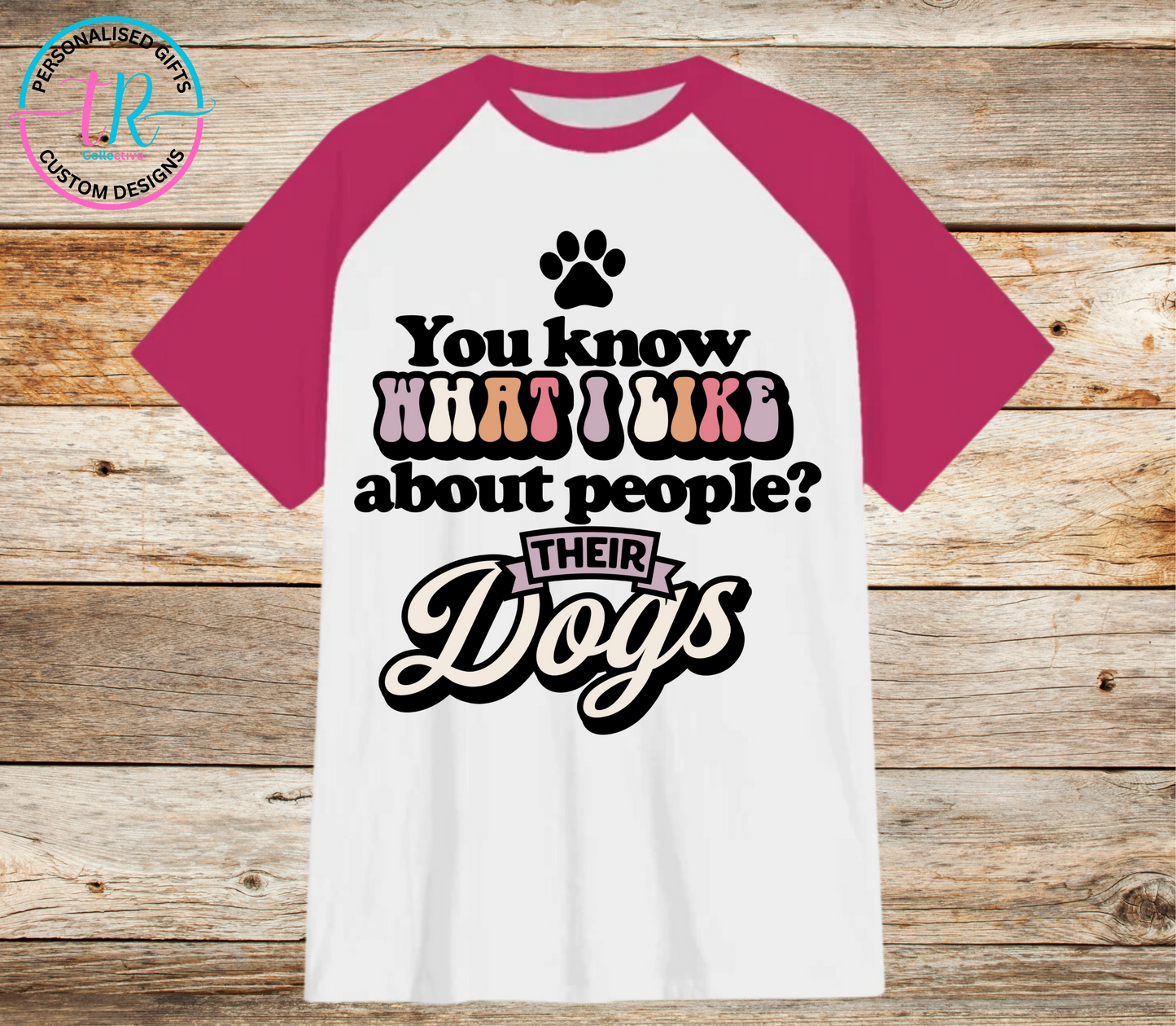 t-shirt-graphic-tees-shirts-dogs-pink-sleeve-TR-collective-front