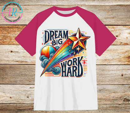 t-shirt-graphic-tees-shirts-dream-big-pink-sleeve-TR-collective-front