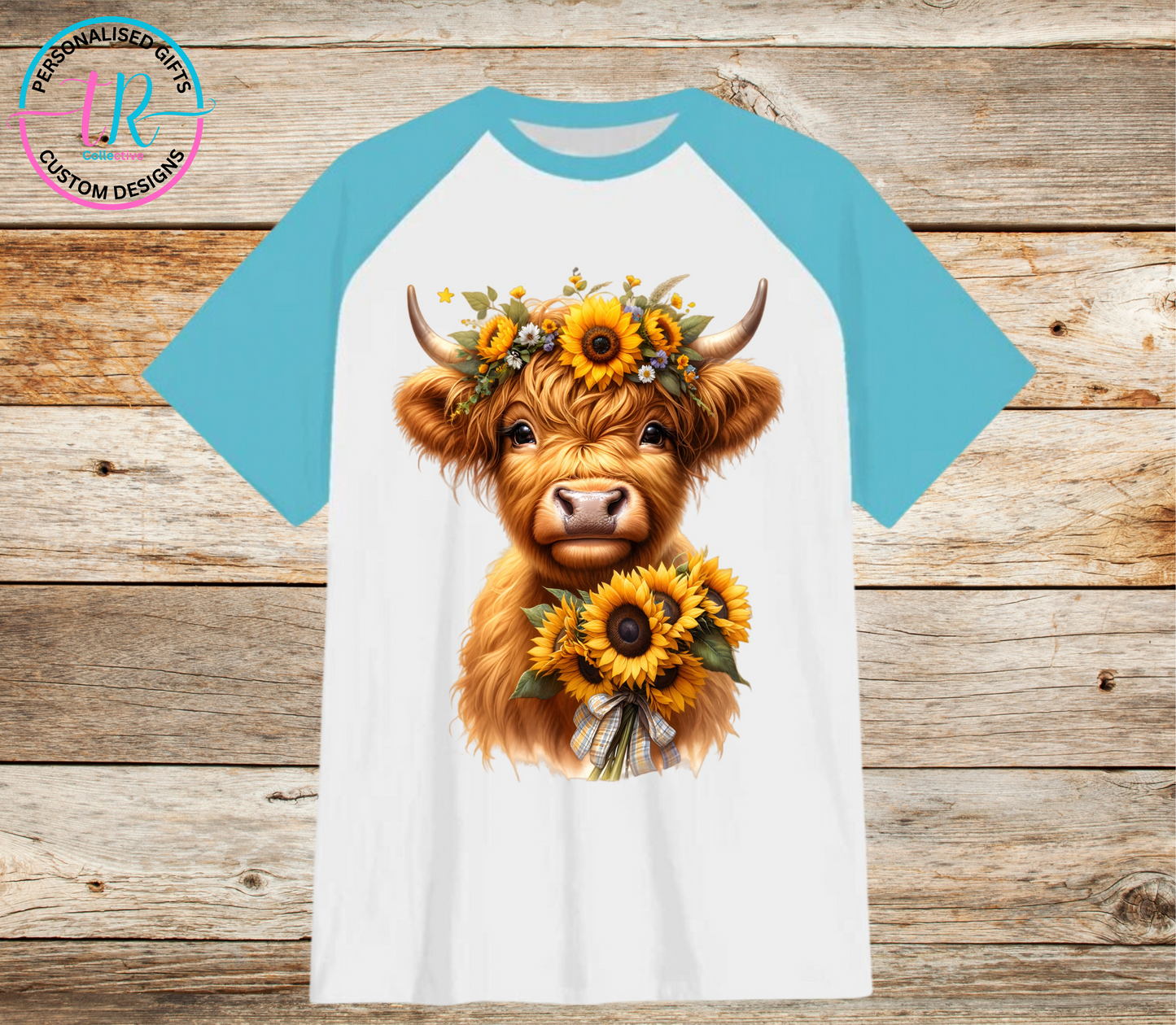 t-shirt-graphic-tees-shirts-highland-sunflower-light-blue-sleeve-TR-collective-front