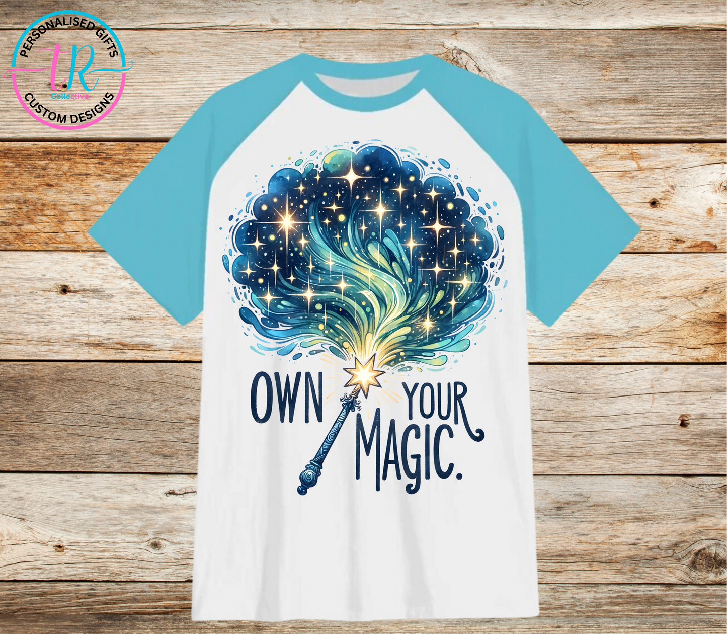 t-shirt-graphic-tees-shirts-magic-light-blue-sleeve-TR-collective-front