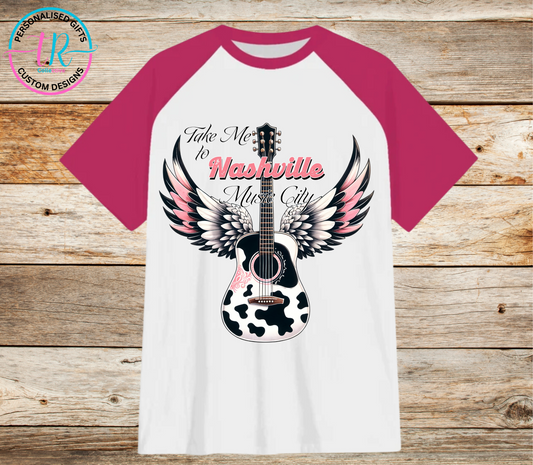 t-shirt-graphic-tees-shirts-nashville-pink-sleeve-TR-collective-front