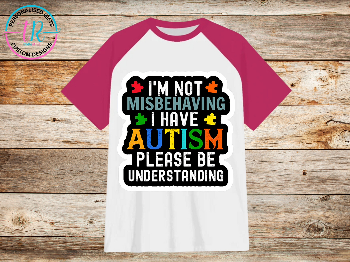 t-shirt-graphic-tees-shirts-not-misbehaving-pink-sleeve-TR-collective-front