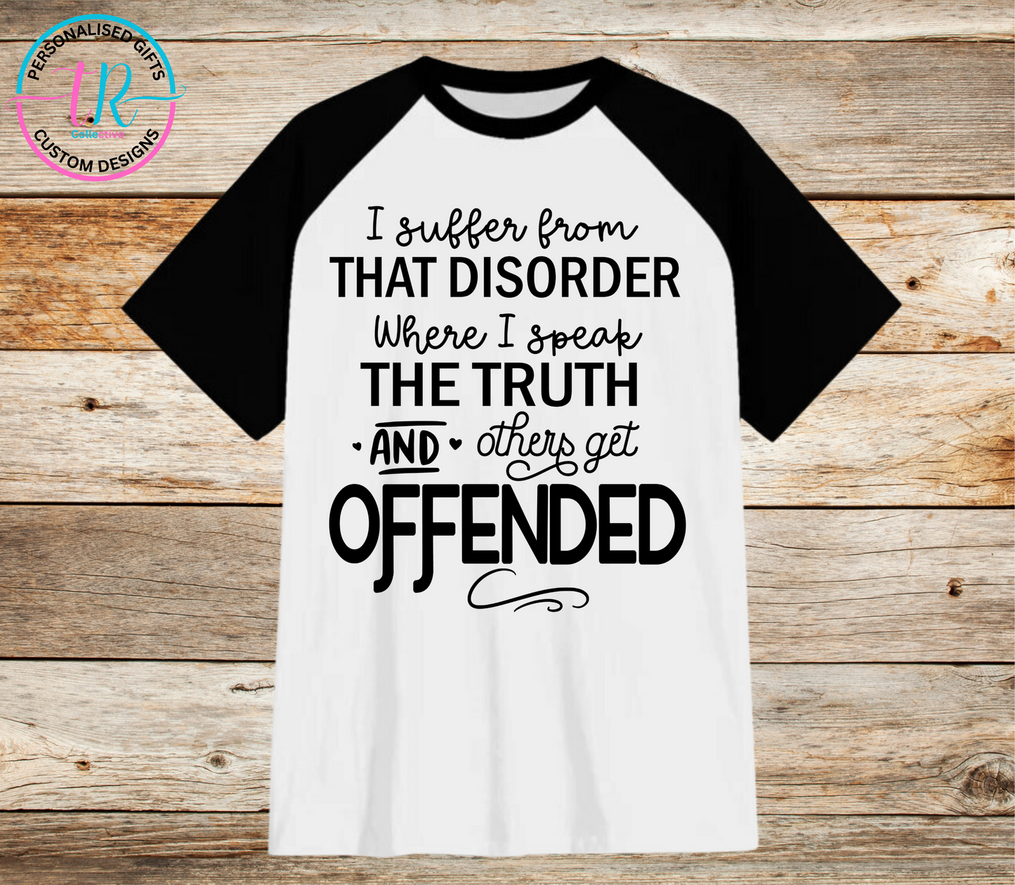 t-shirt-graphic-tees-shirts-offended-black-sleeve-TR-collective-front