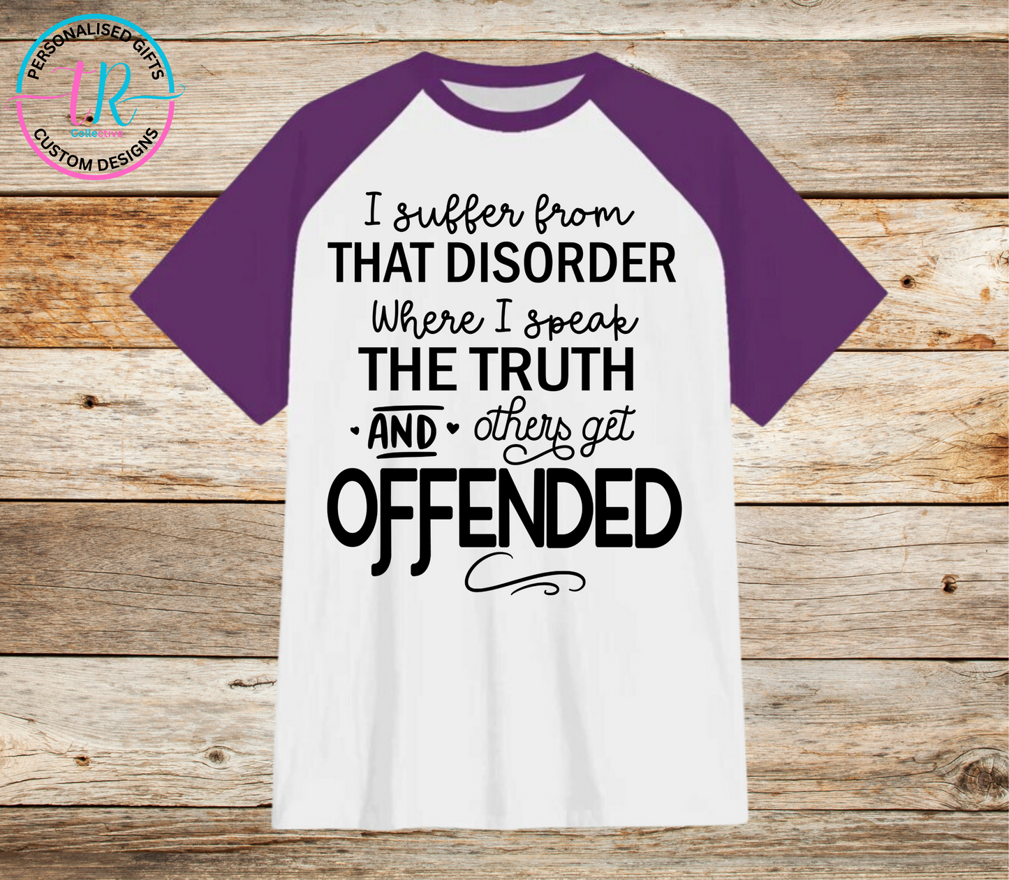 t-shirt-graphic-tees-shirts-offended-purple-sleeve-TR-collective-front