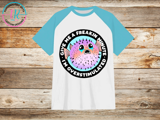 t-shirt-graphic-tees-shirts-overstimulated-light-blue-sleeve-TR-collective-front