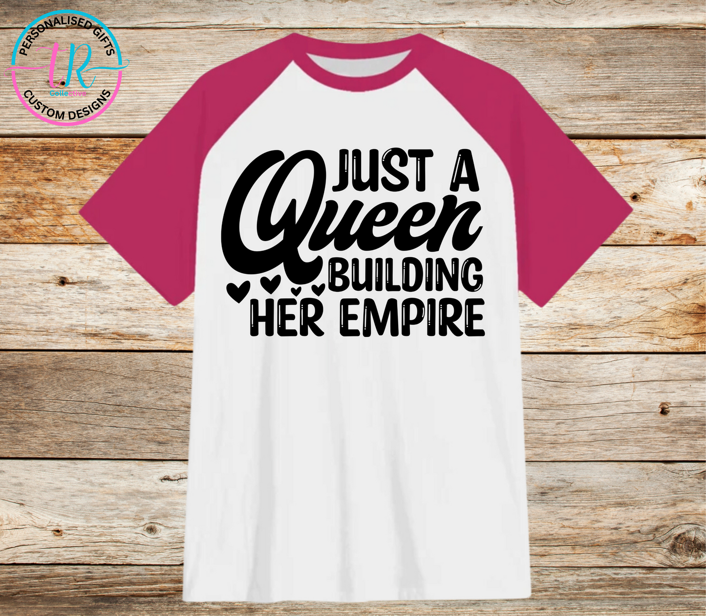 t-shirt-graphic-tees-shirts-queen-pink-sleeve-TR-collective-front