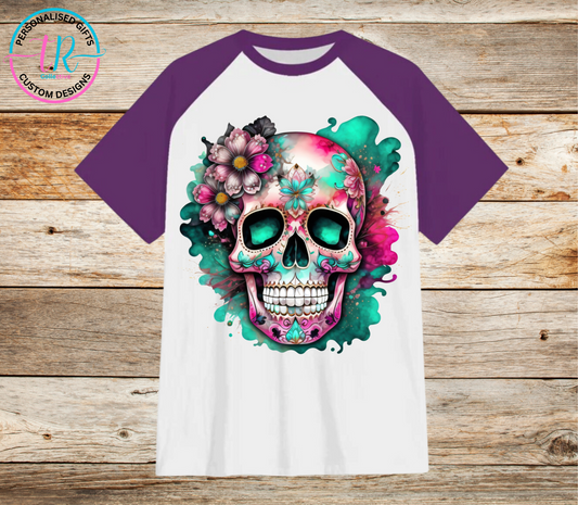 t-shirt-graphic-tees-shirts-skull-purple-sleeve-TR-collective-front